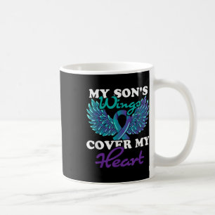 Taza De Café Mis Alas De Hijos Cubren Mi Prevención Del Suicidi