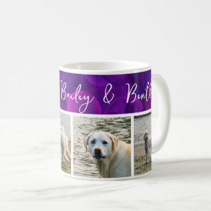 Taza De Café Mis amores nombres de pancarta púrpura 4 fotos mas