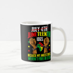 Taza De Café Mis antepasados no estaban en 1776 juneteenth 1865