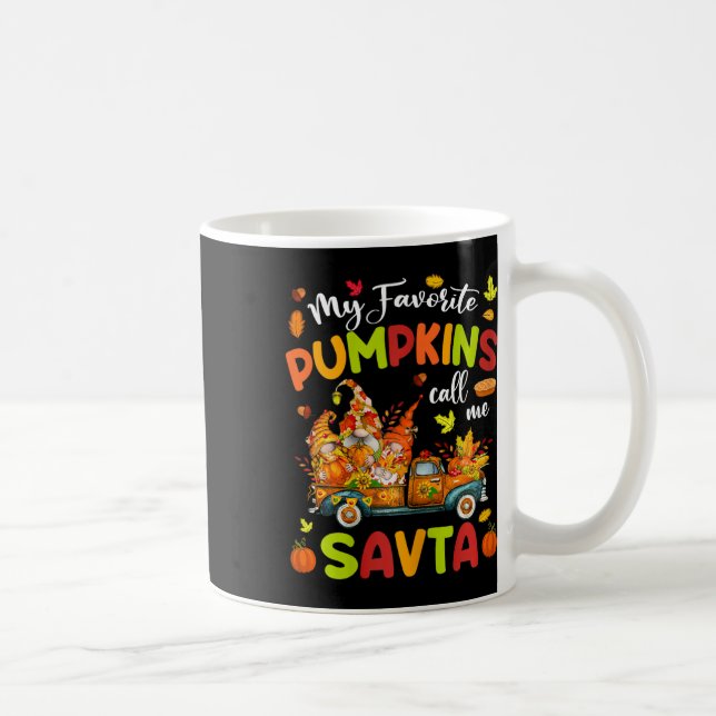 Taza De Café Mis calabazas favoritas me llaman Savta Truck Than (Derecha)