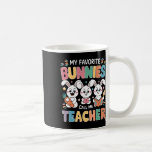 Taza De Café Mis conejitos favoritos me llaman Día de Pascua Sc