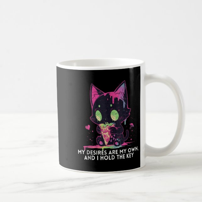 Taza De Café Mis Deseos Son Suyos Y Yo Sostengo El Gato Estúico (Derecha)