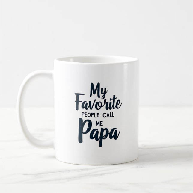 Taza De Café Mis favoritos me llaman papá03 | Divertido papá (Izquierda)