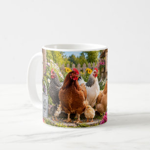 Taza De Café Mis Gallinas Son Mi Lugar Feliz