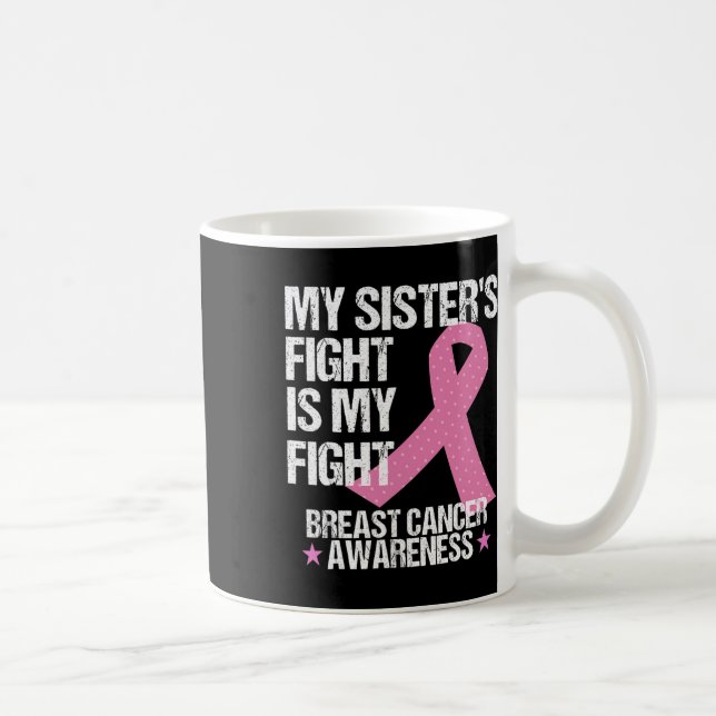 Taza De Café Mis Hermanas Luchan Contra El Cáncer De Mama (Derecha)
