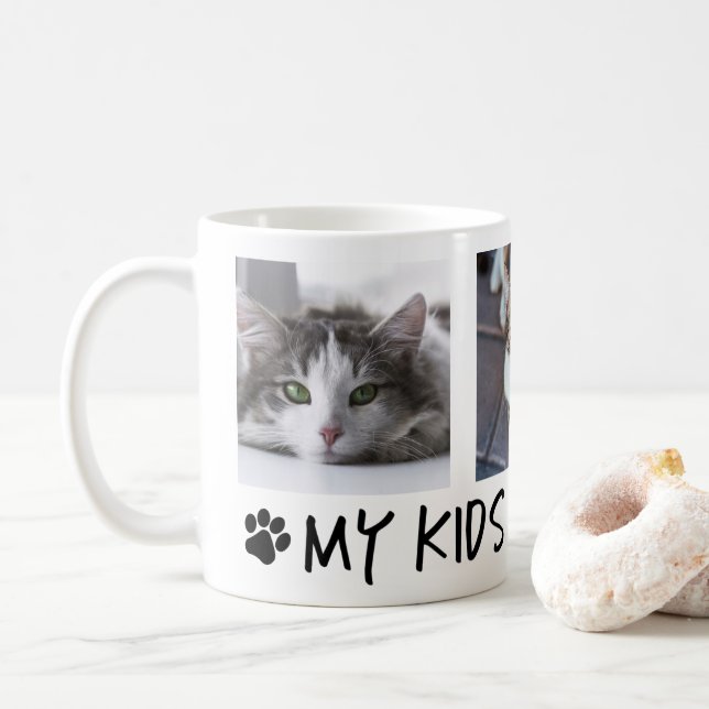 Taza De Café Mis Hijos Tienen Paws 3 Fotografías (Con donut)