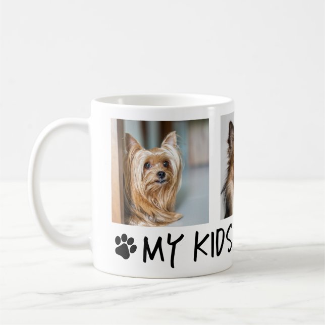 Taza De Café Mis Hijos Tienen Paws 3 Fotografías (Izquierda)