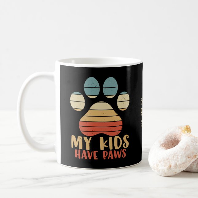 Taza De Café Mis Hijos Tienen Paws Personalizados Coffee Mug (Con donut)