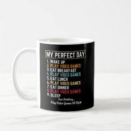 Taza De Café Mis juegos de video de día perfecto divertidos