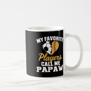 Taza De Café Mis jugadores favoritos de fútbol llaman a Papaw