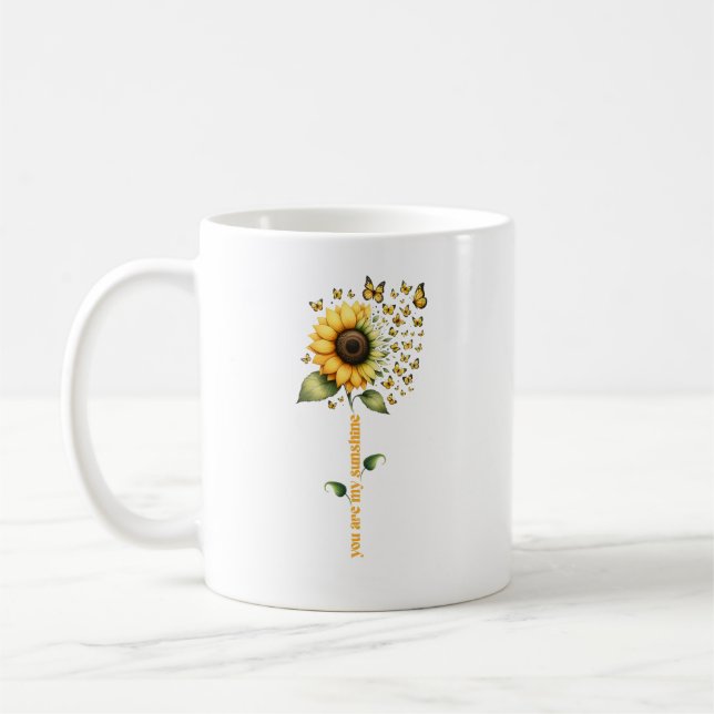 Taza De Café Mis mariposas Sunshine personalizadas (Izquierda)