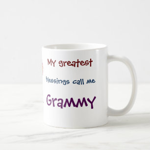Taza De Café Mis mayores bendiciones me llaman Grammy Coffee Mu
