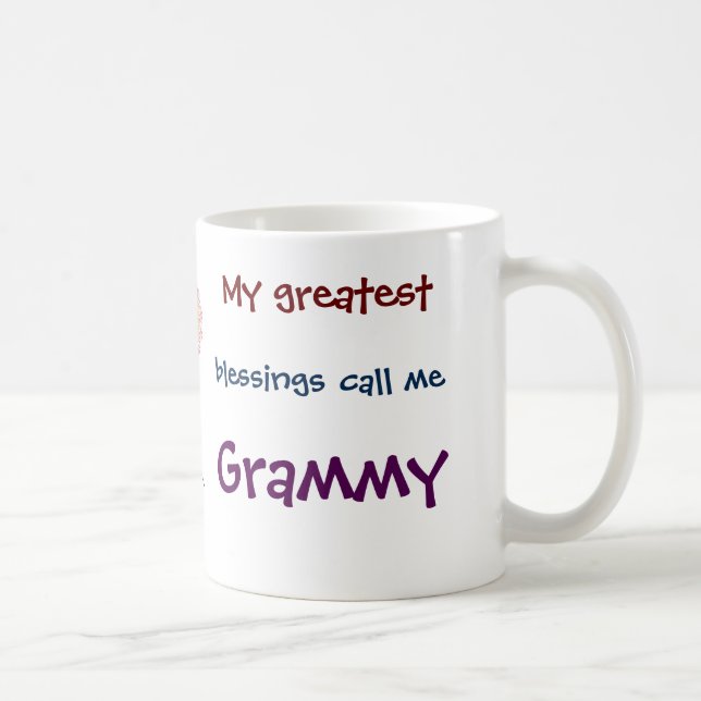 Taza De Café Mis mayores bendiciones me llaman Grammy Coffee Mu (Derecha)
