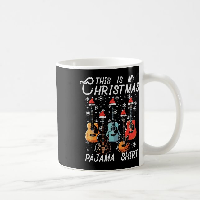 Taza De Café Mis Navidades Guitars Camisas de Pajama Navidad Ho (Derecha)
