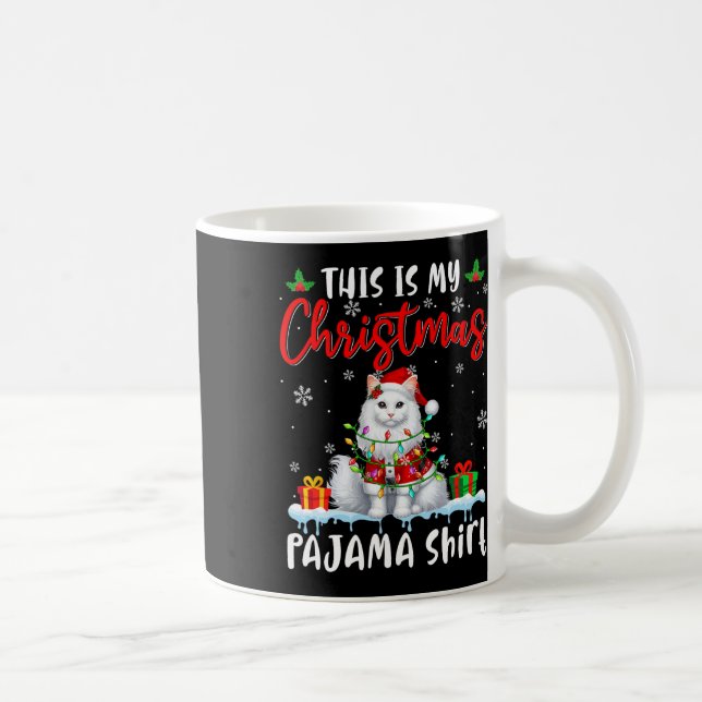 Taza De Café Mis Navidades Pajama Santa Cat Animales Noches Luc (Derecha)