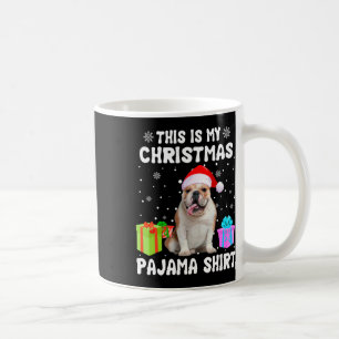 Taza De Café Mis Navidades Perro Bulldog Inglés Perro Pajama Pu