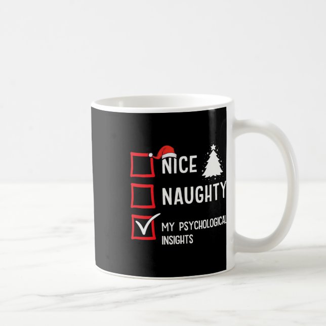 Taza De Café Mis pensamientos psicológicos Navidades bonitos P (Derecha)