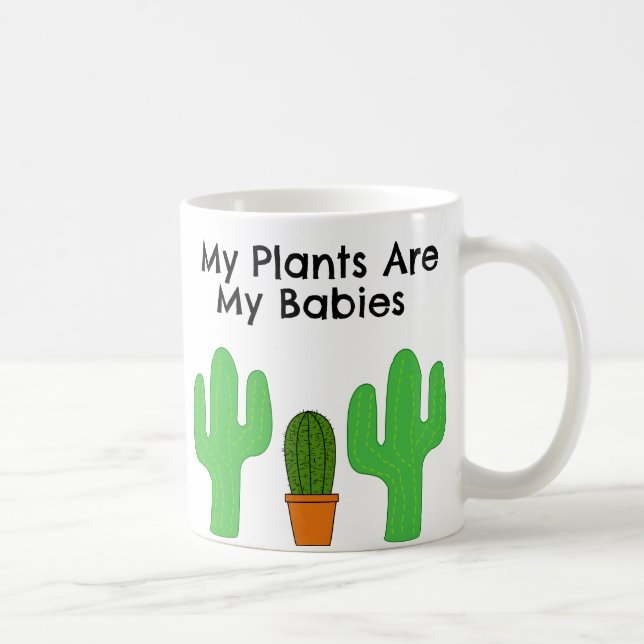 Taza De Café Mis Plantas Son Mis Bebés - Mamá Planta (Derecha)