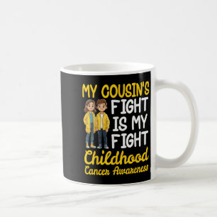 Taza De Café Mis Primos Luchan Contra El Cáncer Infantil.