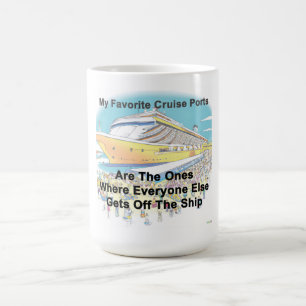 Taza de café Mis Puertos de Crucero Favoritos