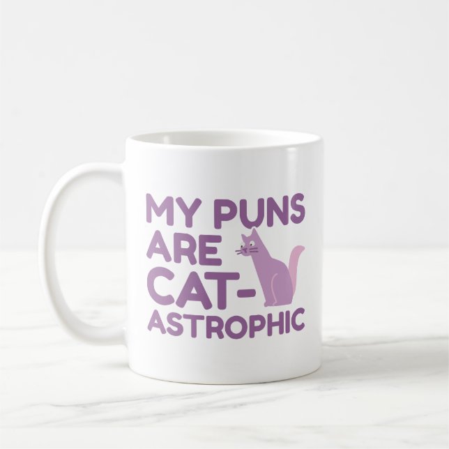 Taza De Café Mis Puns son catastróficos (Izquierda)
