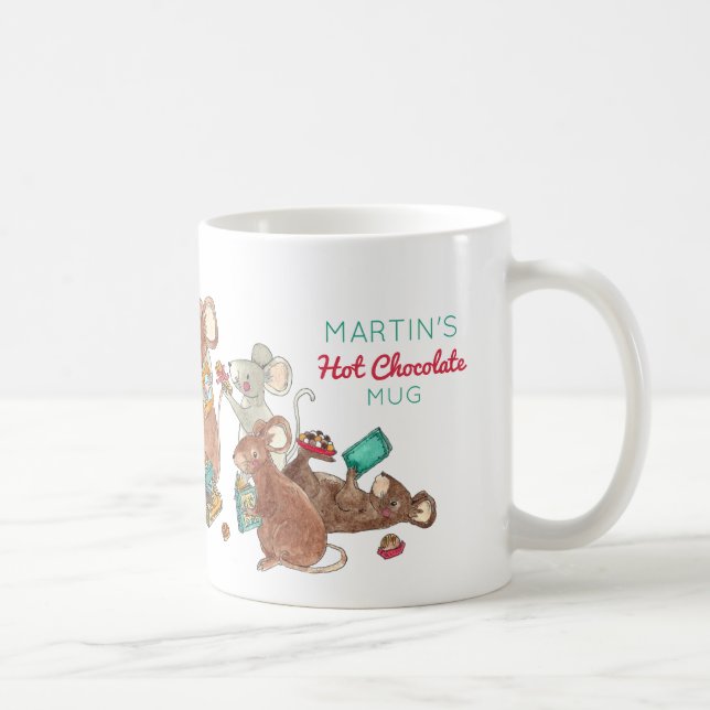 Taza De Café Mis ratones Navidades de chocolate caliente (Derecha)