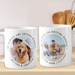 Taza De Café Mis Seres Humanos Se Están Casando Con La Foto De<br><div class="desc">Celebra tu compromiso y da una boda única para perros, salva las fechas con esta foto personalizado, y personaliza 'Mis seres humanos se están casando... Salven la fecha'. Esta taza de café personalizado boda de fotos es perfecta para los favores de la fiesta de compromiso, y una alternativa al perro...</div>