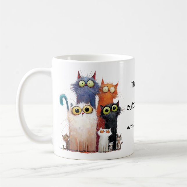 Taza De Café Mis vídeos de gatos favoritos viendo (Izquierda)
