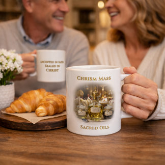Taza De Café Misa del Crisma Diseño de Catedral Aceites Sagrado