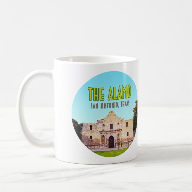 Taza De Café Misión Álamo San Antonio Texas (Izquierda)