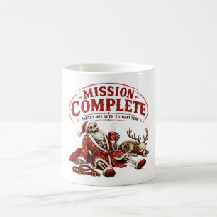 Taza De Café Misión Completada Santa Fuera de Servicio Navidad 