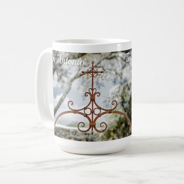 Taza De Café Misión Espada, simbolismo, tazón de café (Anverso izquierdo)