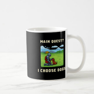 Taza De Café Misión Principal Elijo Perros Retro Pixel Rpg Arte