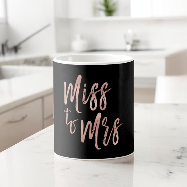 Taza De Café Miss a la Sra. Bridal Shower Rosa Relieve metaliza (Subido por el creador)