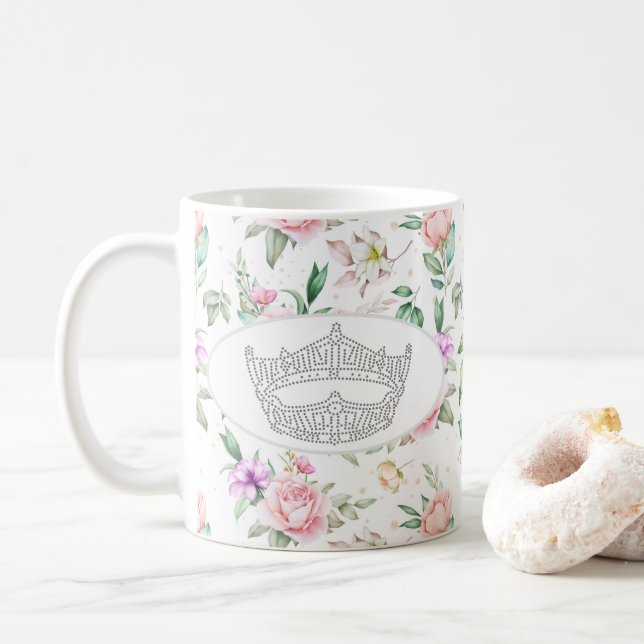 Taza De Café Miss America Concurso Crown Mug (Con donut)