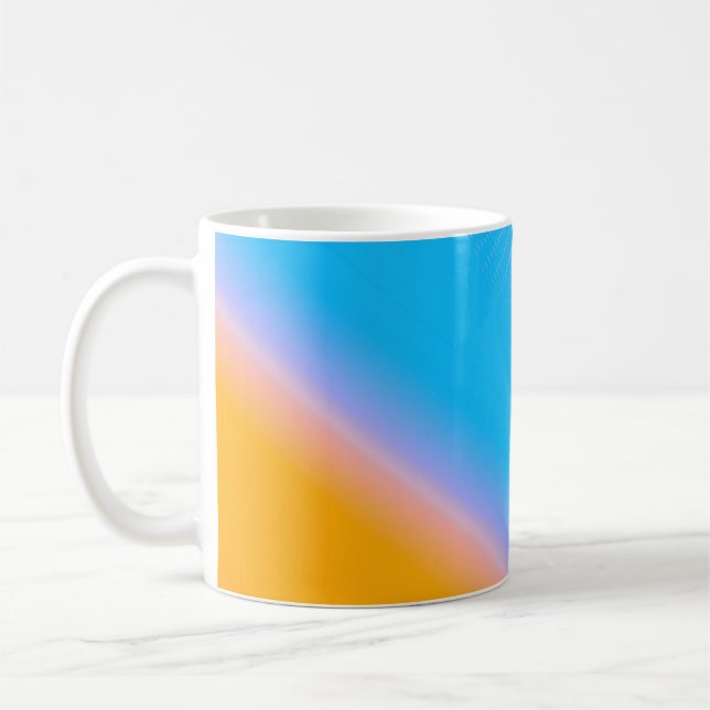 Taza De Café Misterio del Gradiente: Arte Abstracto Borroso. (Izquierda)