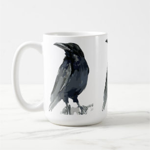 Taza De Café Misterioso Ilustracion Raven
