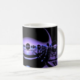 Taza De Café Misteriosos Orbs Metalizado En Una Luz Violeta Pál