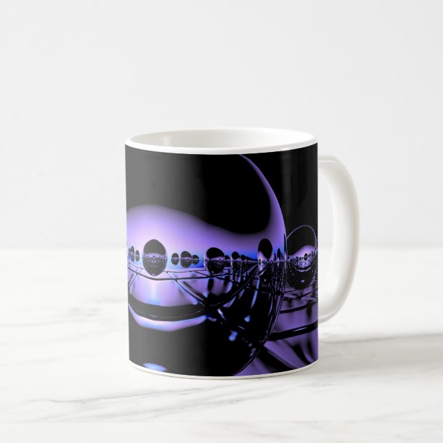 Taza De Café Misteriosos Orbs Metalizado En Una Luz Violeta Pál (Anverso derecho)