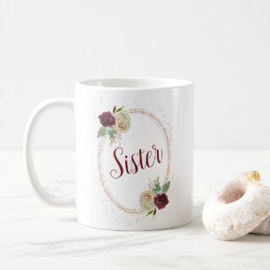 Taza De Café Mistletoe Manor Rosa Dorada Marco Oval Chic Herman