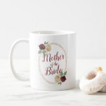 Taza De Café Mistletoe Manor Rosa Oval Madre de la novia<br><div class="desc">Diseño de Rosas de Invierno Mistletoe Manor Watercolor Lush con Florales Pintadas a Mano, Hojas de Berry Holly, Foliage de Pine Sprig y Brocas de Pintura de Color de Agua. Marsala colorida, rojo Merlot de vino, borgoña, crema de marfil y verde. Con Tipografía De Moda Rápida Pincel Fonts Script y...</div>