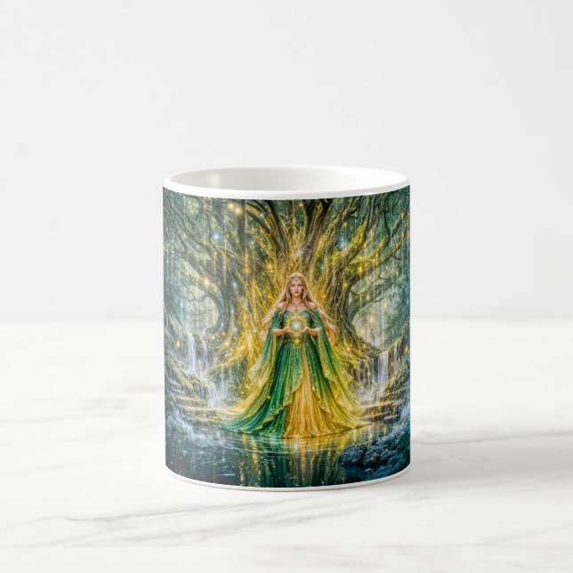 Taza De Café Mistress Beneath the World Tree – Fantasy Magic Ar (Centro)