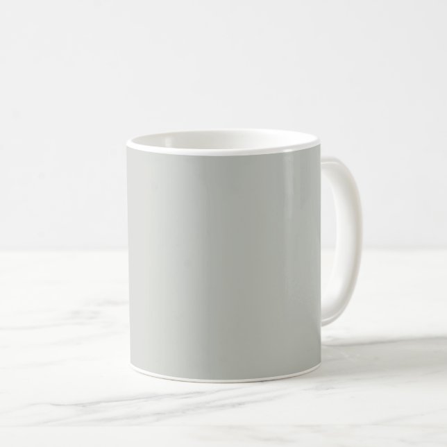 Taza De Café Misty Gray Green Solid Color (Anverso derecho)