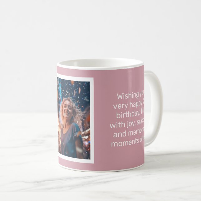 Taza De Café Misty Rosa Happy Birday Coffee Mug (Anverso derecho)
