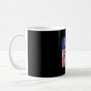 Taza De Café Mitad americano mitad británico bandera de EE. UU.