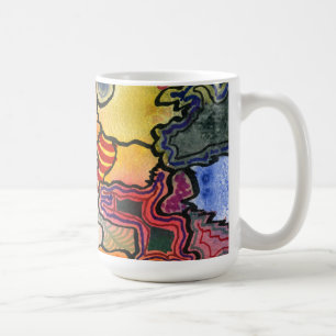 Taza De Café "Mites y partes" Resumen de diseño Mug
