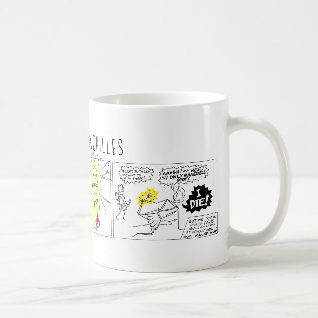 Taza De Café Mito griego Comix Aquiles pt 1 mito Mug (Derecha)