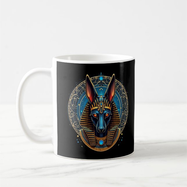 Taza De Café Mitología egipcia de Dios Anubis (Izquierda)