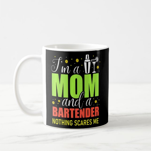 Taza De Café Mixóloga Bar Madre Soy Mamá Y Un Barman (Izquierda)