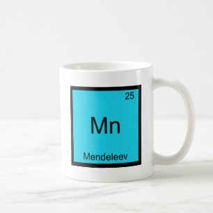 Taza De Café Mn - Camiseta divertida del símbolo químico de Men